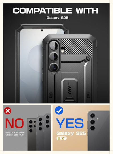 Supcase Unicorn Beetle Pro 360 Vollschutz Silikon / Kunststoff Schwarz (Galaxy S25)