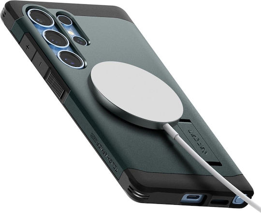 Spigen Tough Armor MagSafe Back Cover Plastic 2mm Verde (Galaxy S25 Ultra)