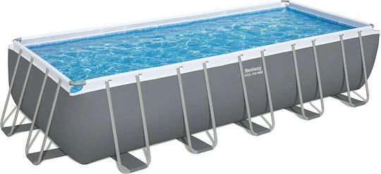 Bestway Swimming Pool PVC 19281lt with Metallic Frame 640x274x132cm Gray