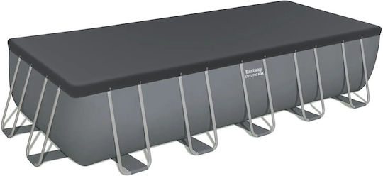Bestway Swimming Pool PVC 19281lt with Metallic Frame 640x274x132cm Gray