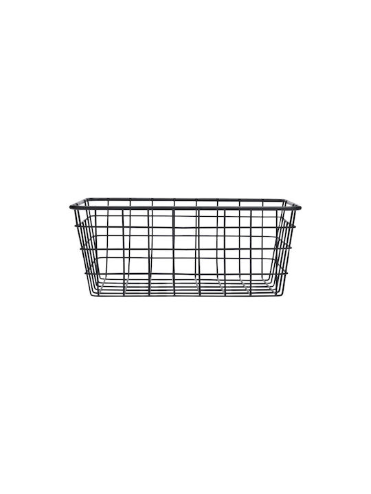Estia Estia Καλαθι Οργανωσης Μεταλλικο 22x16x12cm Μαυρο 01-26714