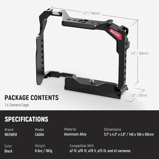 Neewer Cage Sony A7 IV A7R IV A7R V A7S III A1
