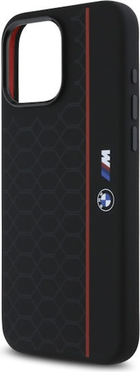 BMW Silicone Hexagon Red Line Magsafe Umschlag Rückseite Kunststoff / Silikon Schwarz (iPhone 17 Pro Max / iPhone 17 Pro / iPhone 16 Pro Max)