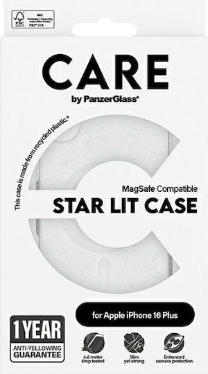 CARE by PanzerGlass Задна корица Пластмаса Бял (iPhone 16 Plus)