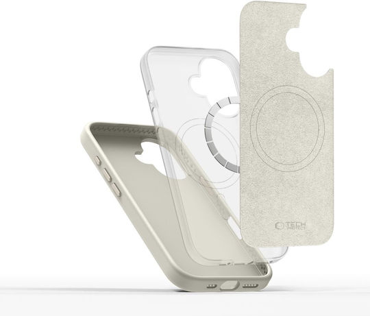 Tech-Protect Back Cover Silicone Beige (iPhone 16)