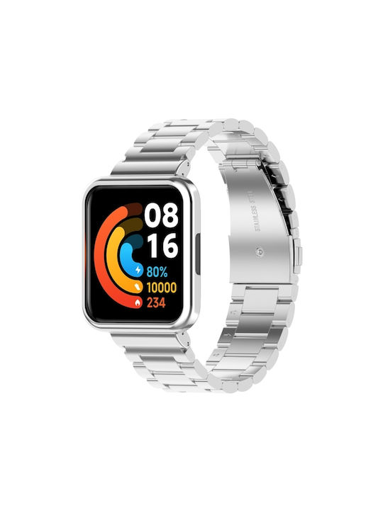 Three-bead Каишка Неръждаема стомана Сребрист (Redmi Watch 2 Lite - Редми часовник 2 Лайт) 06-3095