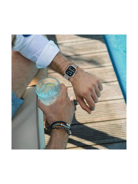 Tech-Protect Milano Strap Armband Rostfreier Stahl Silber (Apple Watch 44/45/46mm/Ultra 49mm)