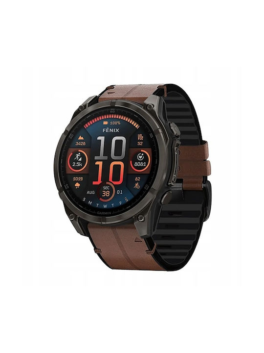 Tech-Protect Hp32 Λουράκι Σιλικόνης Καφέ (Garmin Fenix 5, 6, 6 Pro, 7, 8 (47 mm))