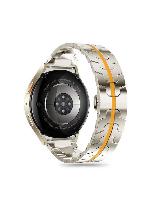 Tech-Protect Line Strap Stainless Steel Orange (Galaxy Watch 4 / 5 / 5 Pro / 6 / 7 / FΕ)