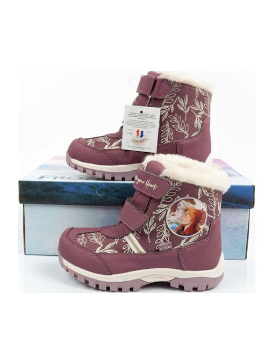 Cizme de Zăpadă Copii cu Velcro Roz