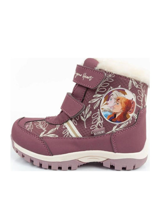 Cizme de Zăpadă Copii cu Velcro Roz