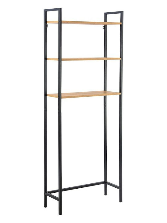 Sidirela Подов Рафт за баня Дървен 63x24x163см Черна