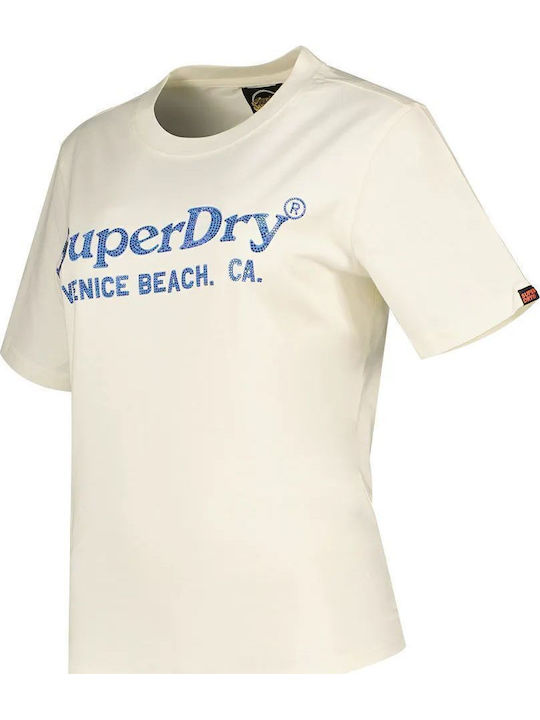 Superdry Venue Metallic T-Shirt White