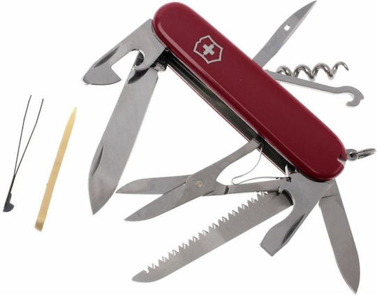 Victorinox Huntsman Cuțit Elvețian Breloc cu 15 Instrumente Roșu