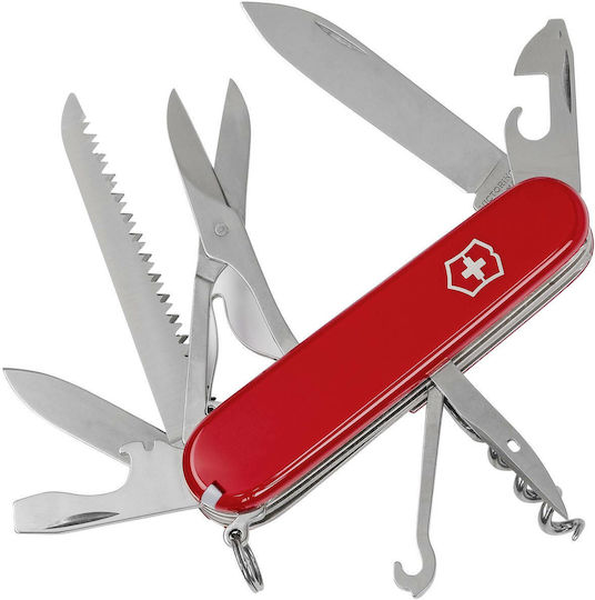 Victorinox Huntsman Cuțit Elvețian Breloc cu 15 Instrumente Roșu