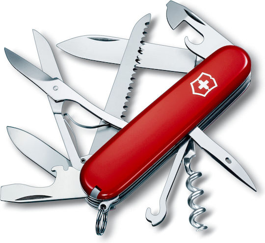 Victorinox Huntsman Swiss Army Knife Keychain with Blade made of Stainless Steel