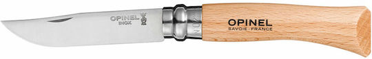 Opinel No.7 Pocket Knife Silver with Blade made of Stainless Steel