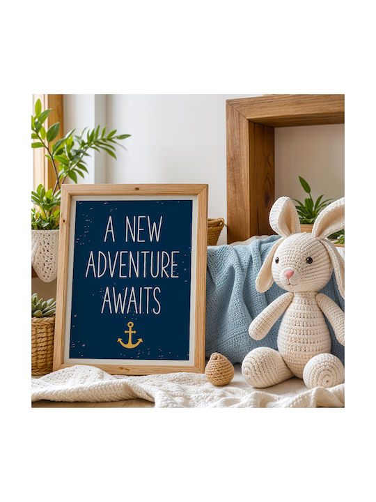 Παιδικό Κάδρο A New Adventure Awaits 21x30εκ.