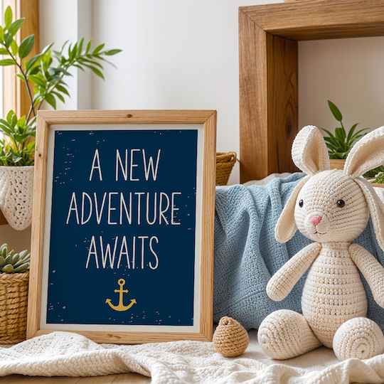 Παιδικό Κάδρο A New Adventure Awaits 21x30εκ.