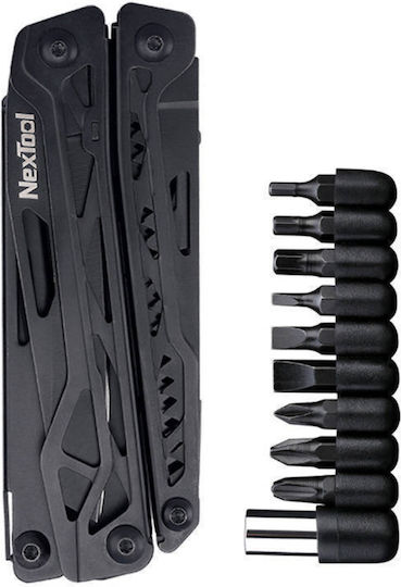 NexTool Multitool BlackKnight Nextool Πολυεργαλείο Μαύρο σε Θήκη