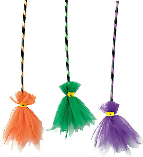 Carnival Broom White for Halloween