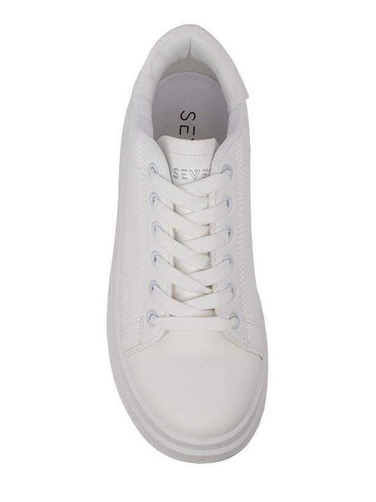 Adidași Flatforms Pentru Femei Albi
