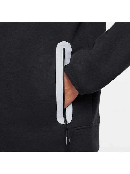 Tech Tech Fleece Ζακέτα με Κουκούλα Μαύρη