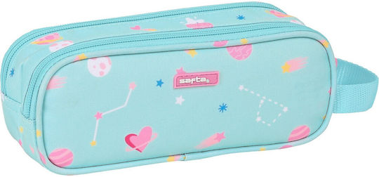 Safta Pencil Case with 2 Compartments Blue