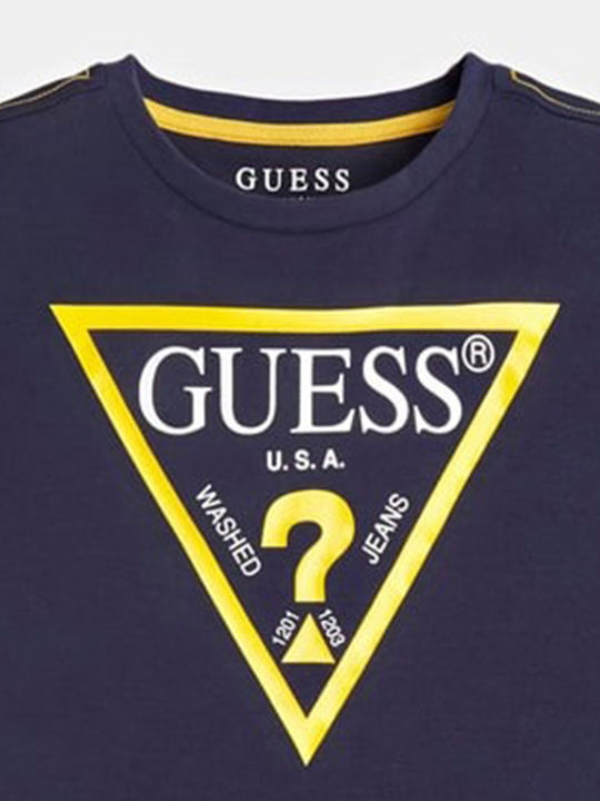 Guess Children's T-shirt Dark blue, yellow