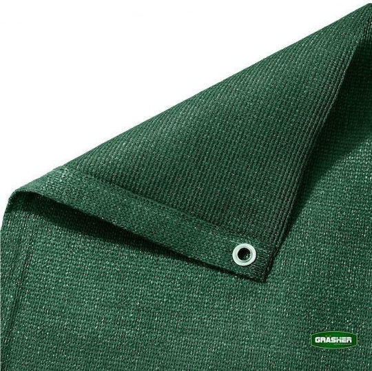 Grasher Rectangular Shade Divider Green With Hoop 0.9x6m 160gr/m²