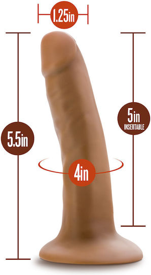 Dr. Skin Ρεαλιστικό Dildo με Βεντούζα Mocha 14cm