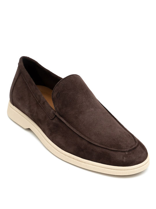 Frau Suede Ανδρικά Loafers σε Καφέ Χρώμα