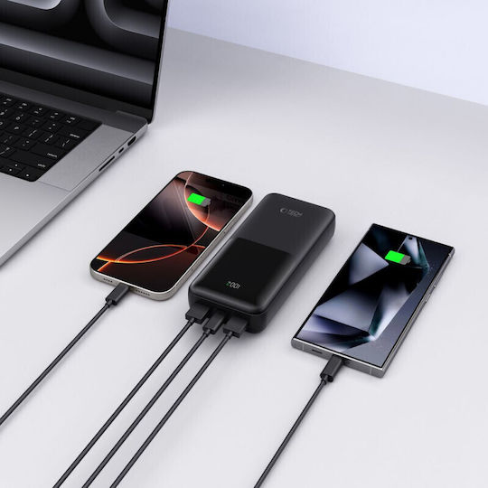 Tech-Protect PB02 Power Bank 20000mAh 22.5W with 2 USB-A Ports and USB-C Port Black