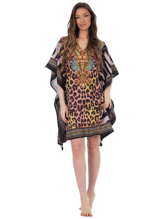 Indischer Kaftan Poncho Ar220-a Solo Me 90cm X 90cm Damen Einheitsgröße