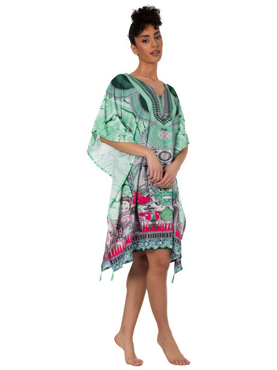 Indisches Kaftan-Poncho Ar226-b Solo Me Damen 90cm X 90cm Einheitsgröße