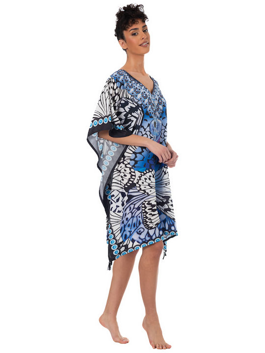 Indischer Kaftan Poncho Ar224-a Solo Me Einheitsgröße Damen 90cm x 90cm