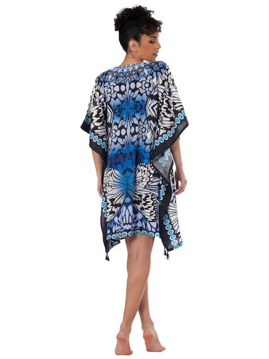 Indischer Kaftan Poncho Ar224-a Solo Me Einheitsgröße Damen 90cm x 90cm