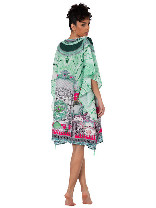 Indisches Kaftan-Poncho Ar226-b Solo Me Damen 90cm X 90cm Einheitsgröße