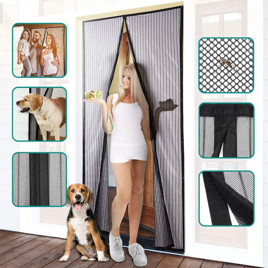 Insectprotect Plasă Ușa Magnetic din Poliester 210x100cm