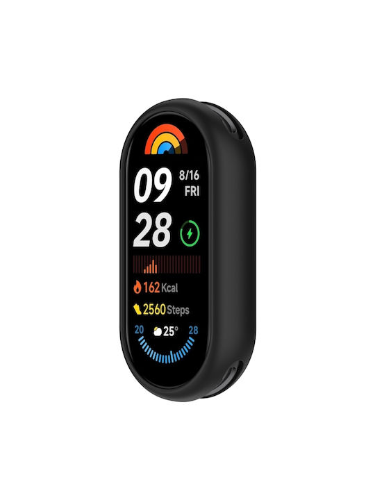 Xiaomi Mi Band 8 Watch Protective Case Glossy Surface Silicone Black
