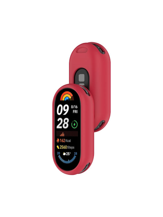 Xiaomi Smart Band 9 Glossy Surface Silicone Protection Case Rose Red