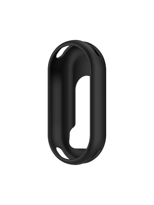 Xiaomi Mi Band 8 NFC Glänzende Oberfläche Silikonhülle Schwarz