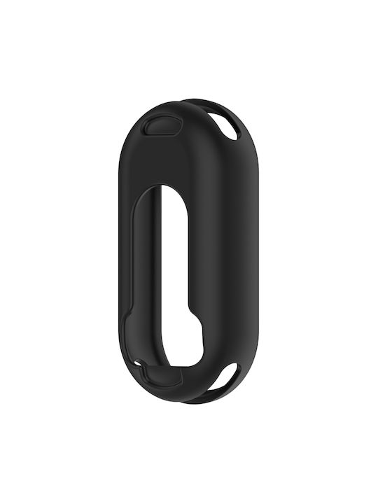 Xiaomi Mi Band 8 NFC Glänzende Oberfläche Silikonhülle Schwarz