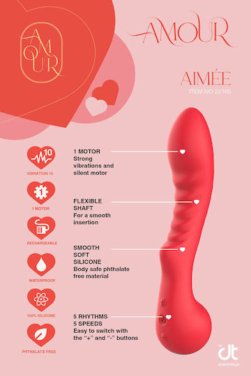Dream Toys Flexible Vibrator G-Spot Roșu
