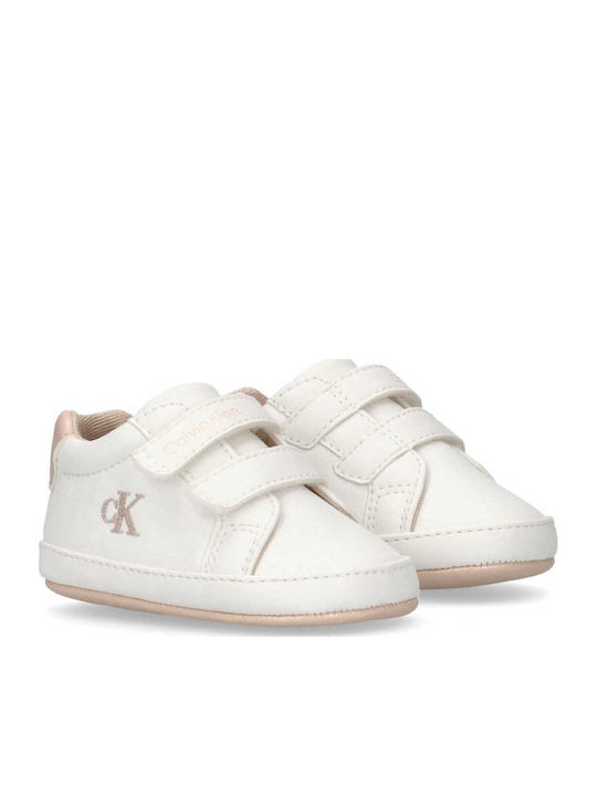 Calvin Klein Βρεφικά Sneakers Αγκαλιάς Λευκά