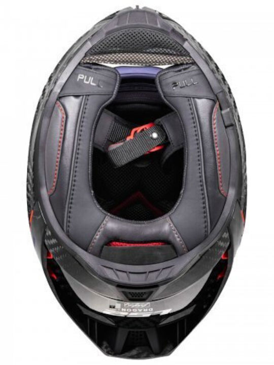 LS2 Dragon FF807 Solid Matt Carbon Motorcycle Helmet Full Face ECE 22.06 1450gr with Pinlock and Sun Visor