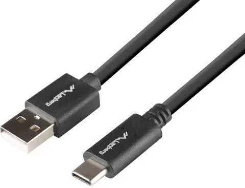 Lanberg USB 2.0 Cable USB-C male - USB-A / USB-C Black 1m (CA-USBO-15CU-0010-BK)