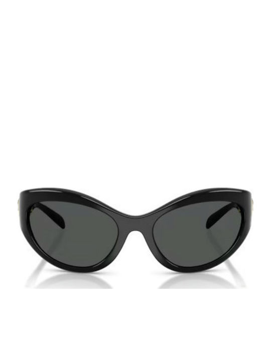 Versace Women's Sunglasses with Black Plastic Frame and Black Lens