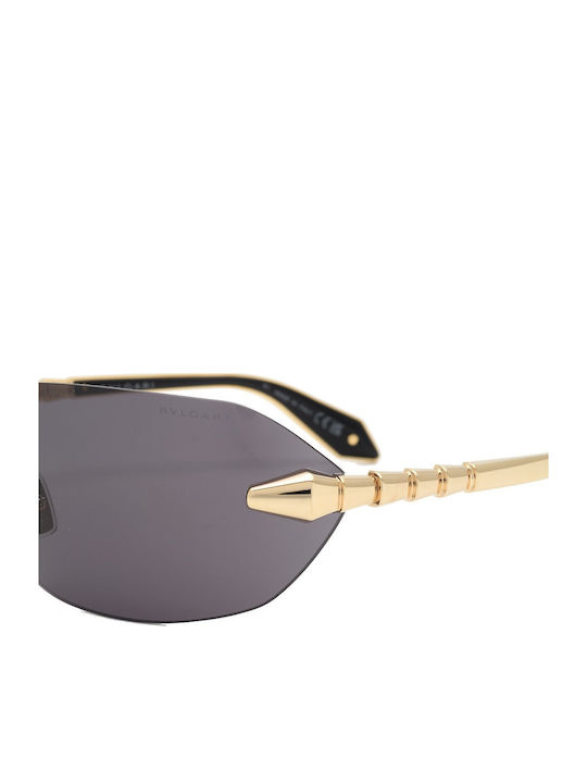 Bvlgari Unisex Sonnenbrille mit Gold Metall Gestell und Gray Linse