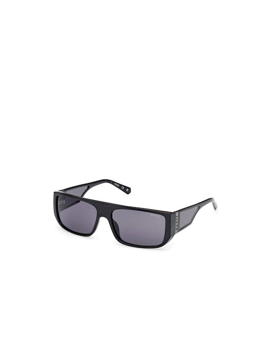 Guess Men's Sunglasses with Black Plastic Frame and Gray Lens GU00136 01A